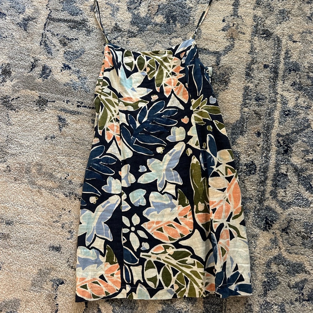Lush Black and Green Floral Mini Dress